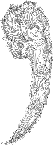 Abstract Paisley Coloring Page